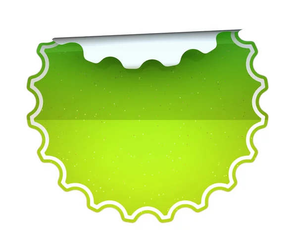 Green spotted round sticker or label — Stock Photo, Image