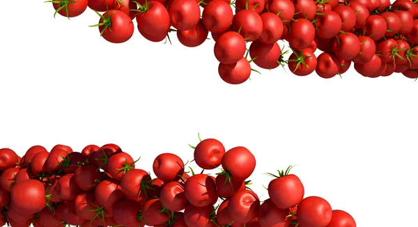 Leckere rote Tomaten isoliert auf weißen — Stockfoto
