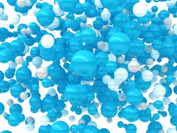 Abstract blue and white balls isolated — Stock Photo, Image