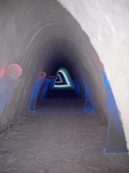 stock image Ice hotel corridor