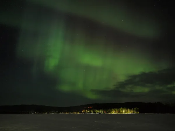 stock image Aurora borealis display