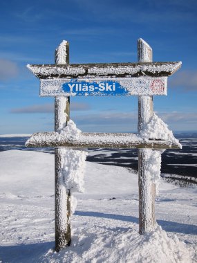 Skiing area of Ylläs clipart