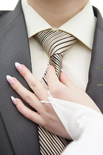 Hand van de bruid — Stockfoto