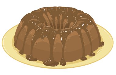 Chocolate cake. Vector Illustration clipart