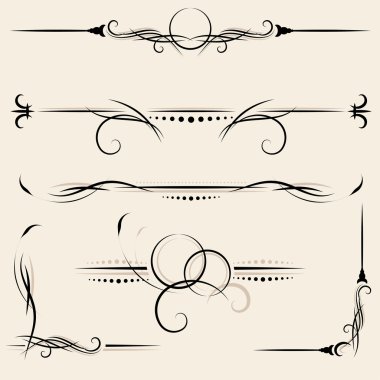 Vector set: design elements and page decoration clipart