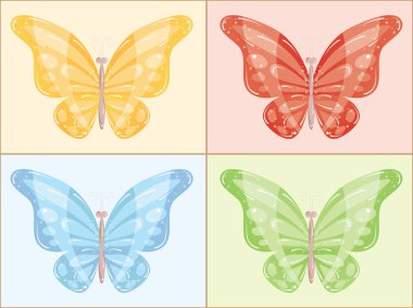 Multi-colored butterfly. Vector illustration