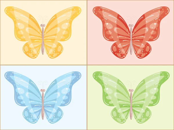 Vielfarbiger Schmetterling. Vektorillustration — Stockvektor