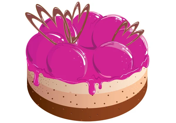 Kuchen mit Beerenmarmelade — Stockvektor