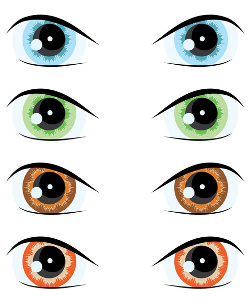 Cartoon eye. Vector set — Stock Vector