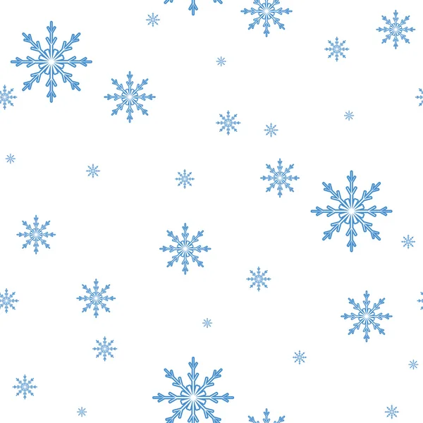 Naadloze vector patroon van de sneeuwvlokken — Stockvector