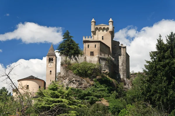 Castelo de Saint Pierre, Aosta, Itália — Fotografia de Stock