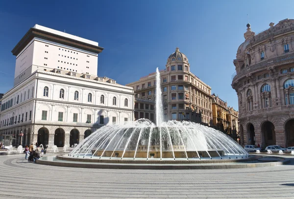 Piazza De Ferrari, Genova - De Ferrari squre, Genoa, Italy — Stock Photo, Image
