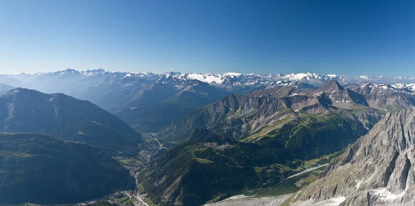 Aosta Valley from Mont Blanc — Stock Photo, Image