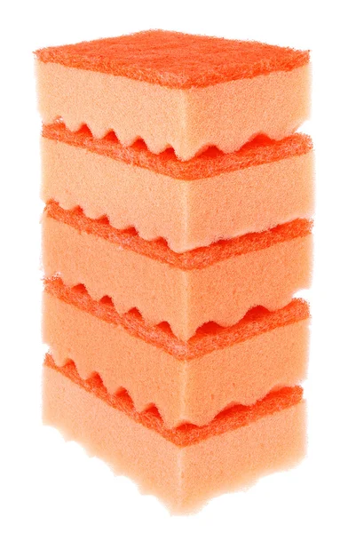 Five orange sponges — Stock Photo, Image