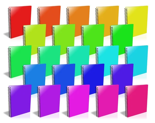 Many colored ring binder. — Stock Photo, Image