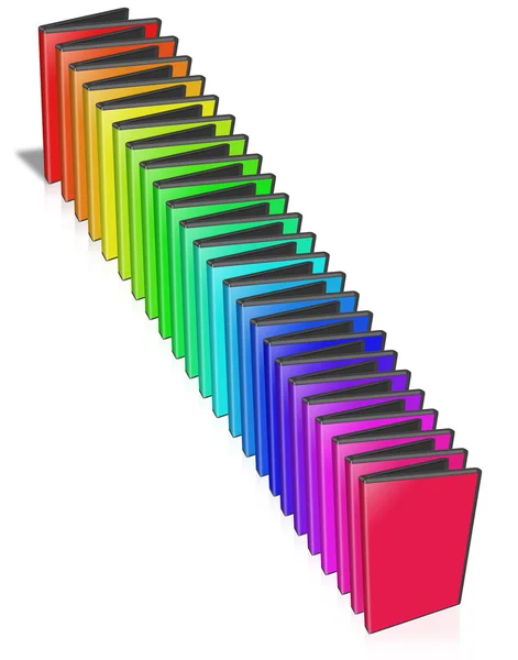 Caja de DVD de muchos colores . — Foto de Stock