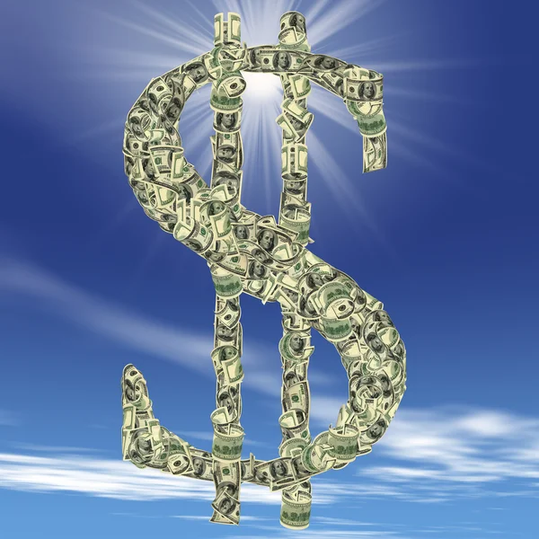 Dollar-Symbol aus Dollar — Stockfoto