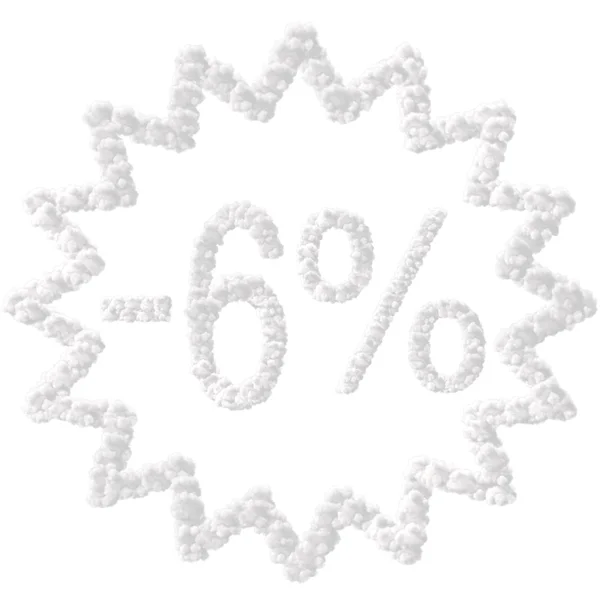 Discount - 6 percent — Stock Photo, Image