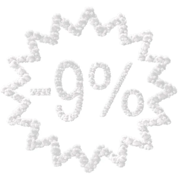 Discount - 9 percent — Stock Photo, Image