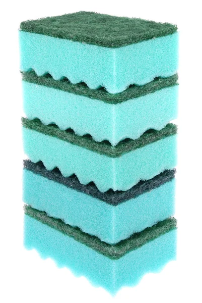 Five green sponges — Stockfoto