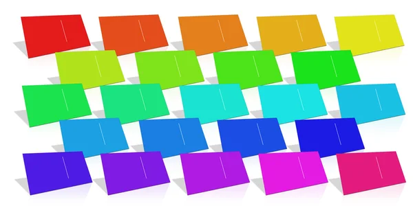 Muchas tarjetas de visita de colores . — Foto de Stock