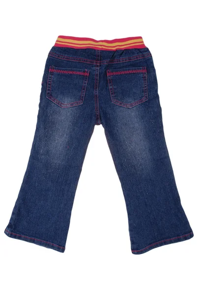Детские джинсы с карманом — стоковое фото