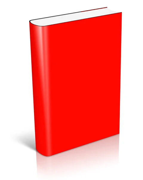 Blank röd bokomslag — Stockfoto