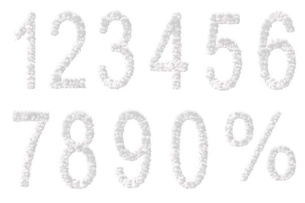 Alla siffror och procent från molnen — Stockfoto