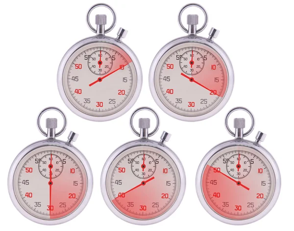 Stopwatch. 10,20,30,40,50 seconden. — Stockfoto