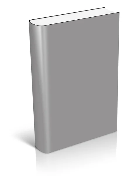 Obal prázdné šedé knihy — Stock fotografie