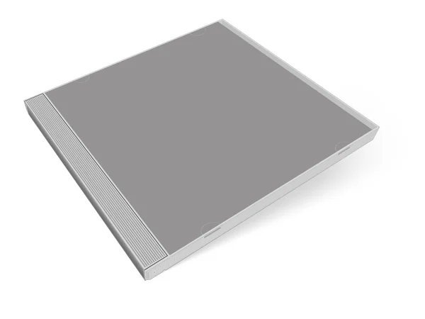 Сірий порожній футляр компакт-дисків — стокове фото