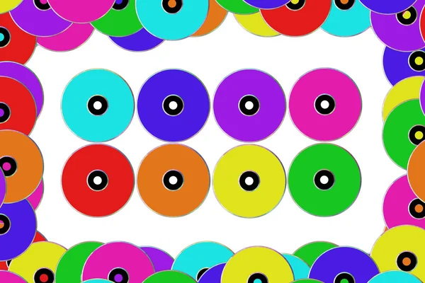 Bingkai terbuat dari Colorful DVD . — Stok Foto