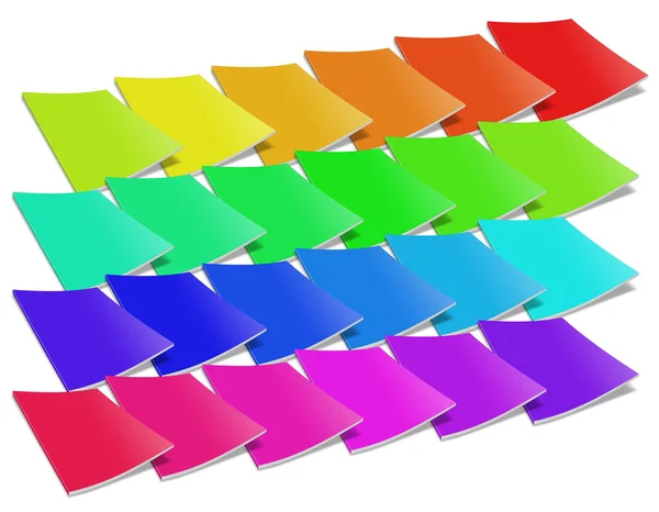 Many colored blank magazine cover — Stock Photo, Image