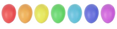 Easter eggs in row clipart