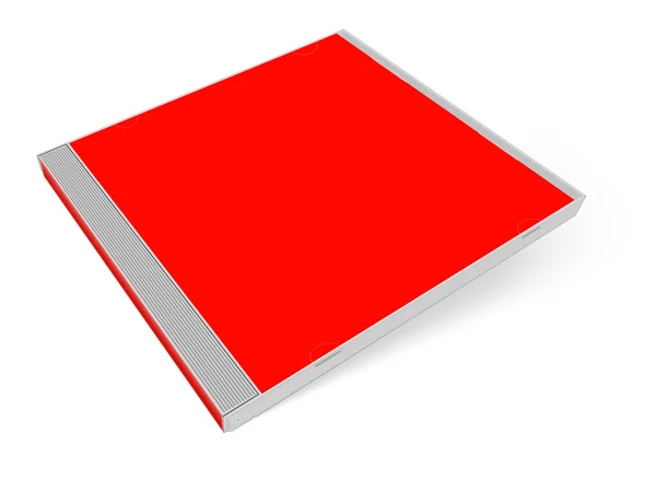 Caso cd em branco vermelho — Fotografia de Stock