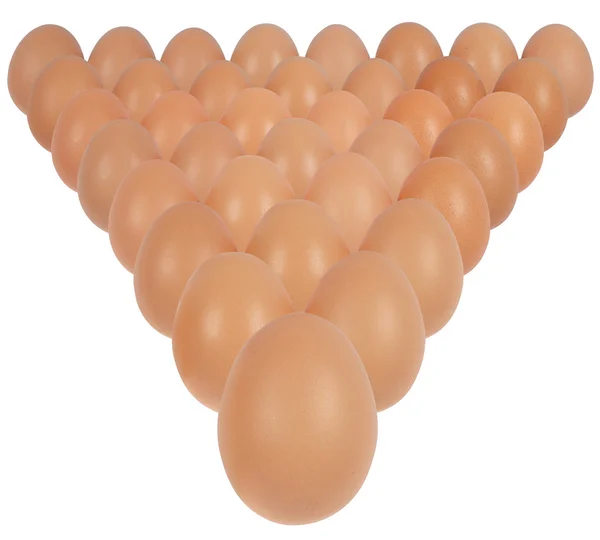 Ägg i triangel — Stockfoto