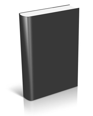 Blank black book cover clipart