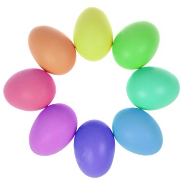 Daire içinde sekiz Paskalya yumurtaları