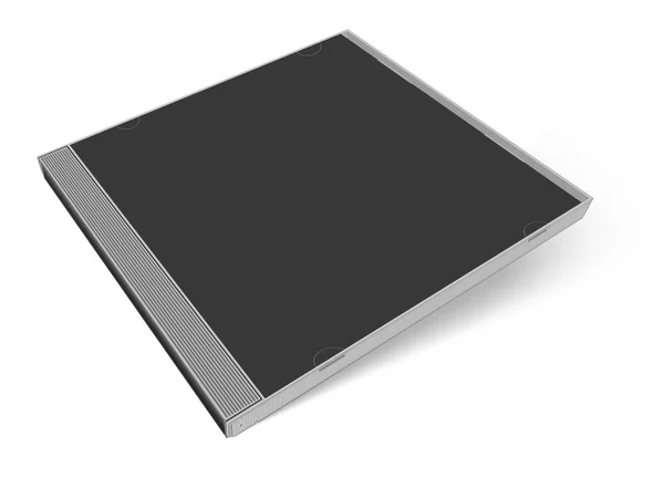 黑色空白 cd 盒 — 图库照片