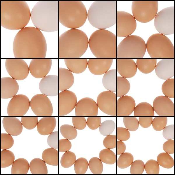 Figura de los huevos. Una clara de huevo . — Foto de Stock