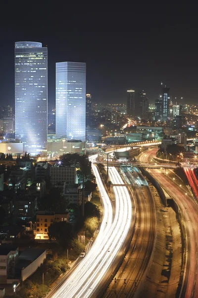 Tel Aviv di notte — Foto Stock