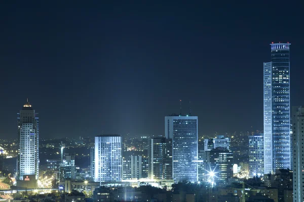 Ramat gan skyline - nacht stad — Stockfoto