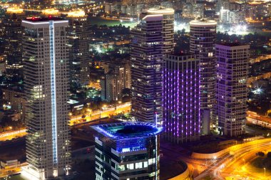 Tel Aviv Night View clipart