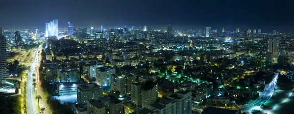 Skyline di Tel Aviv di notte — Foto Stock