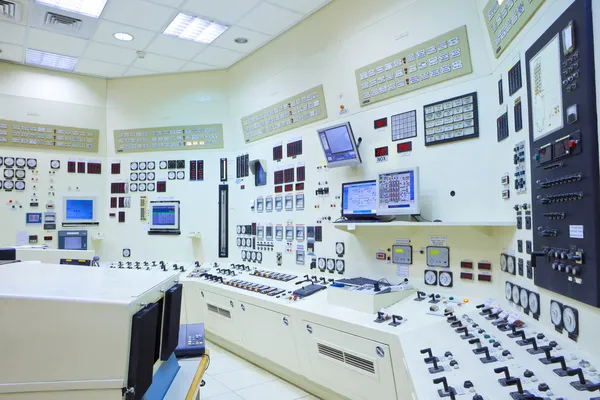 Elektriciteitscentrale controlekamer — Stockfoto