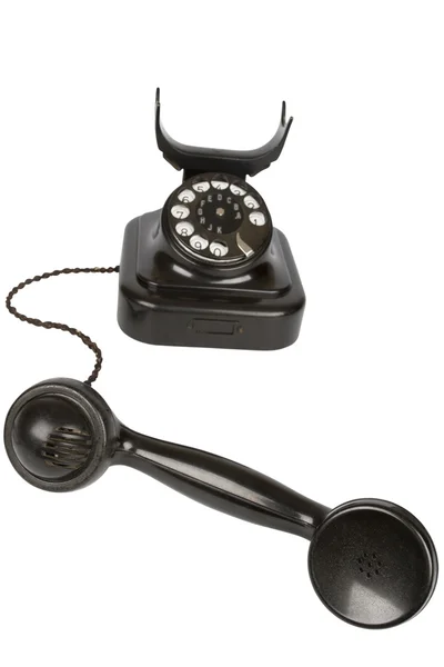 Vintage black phone — Stock Photo, Image