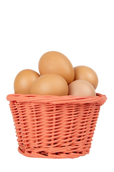 Panier avec œufs — Photo
