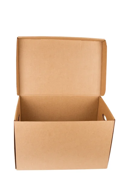 Ανοίξτε το άδειο κουτί από χαρτόνι — Φωτογραφία Αρχείου