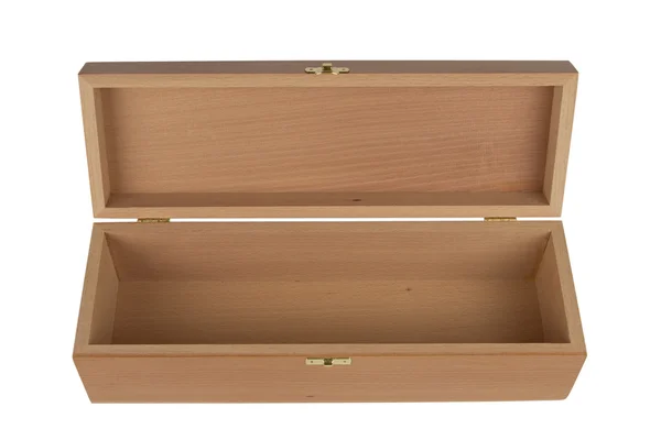 Apri la scatola di legno vuota — Foto Stock