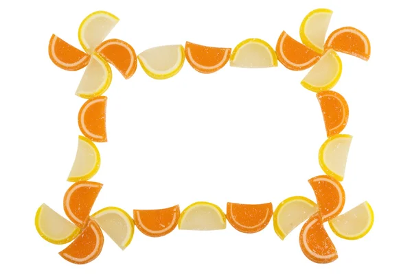 Frame of Fruit Candy — Stock Photo, Image